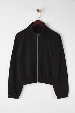 Ekru Polar Fermuarl? Oversize/Genis Kal?p Kal?n Orme Sweatshirt TWOAW26SW00057 - Trendyolmilla фото 4
