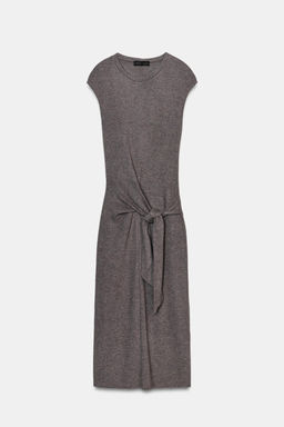 VESTIDO SOFT NUDO / Marr?n oscuro - Zara фото 8