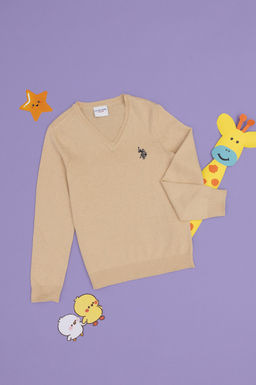 Базовый свитер светло-хаки для мальчика Неожиданная скидка в корзине