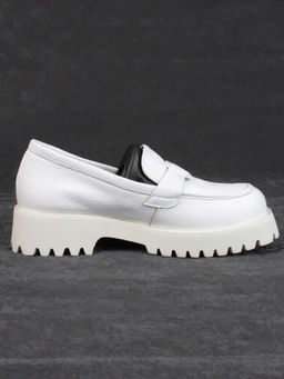 03-HP9967B WHITE Лоферы женские (натуральная кожа)