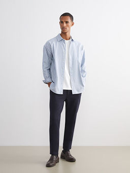 Rahat Kal?p Uzun Kollu ?izgili Erkek G?mlek