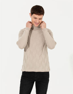 Kum Melanj Slim Fit Bal_k__ Yaka Triko Kazak - Pierre cardin фото 2