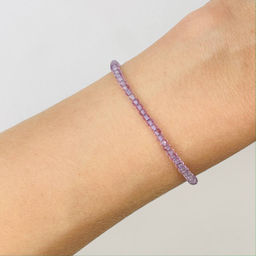 Браслет из лавандового Аметиста 17,5 см +