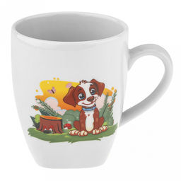 Кружка фарфоровая "Шарик" 210мл, д7см, h8см, форма "Глория" (Россия)