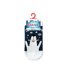 Цена за 2 пары CONTE-KIDS Новогодние носки Let it snow т.синий
