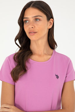 Женская фиолетовая базовая футболка - U.s. polo assn фото 2