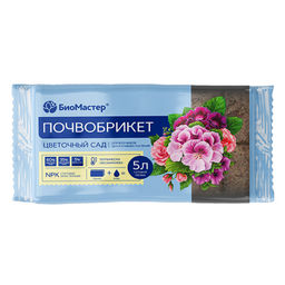 Почвобрикет "Цветочный сад" 5л