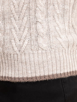 VILATTE / Свитер фактурной крупной вязки с металлической молнией  фото 3