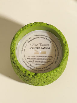 Свеча в вулканическом подсвечнике "Лава" зелёная 8,5х8,5х7,5 см