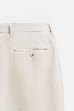 100% LINEN SUIT TROUSERS - Zara фото 21