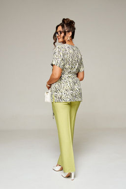 Костюм (Блуза, брюки 6321 салатовый) - B&F фото 9