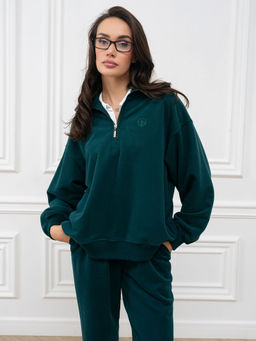 Толстовка женская Пич Изумрудный
