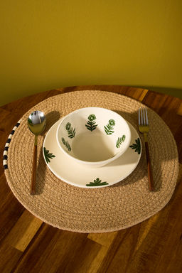 4lu Boho Cicek Desenli Pasta Tabag? Seti 19 cm TPHAW26TBK00004