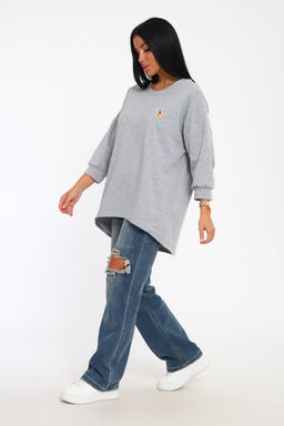 24414 Джемпер удлиненный с лейблом