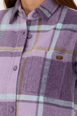 Женская фиолетовая рубашка с длинным рукавом Неожиданная скидка в корзине - U.s. polo assn фото 7