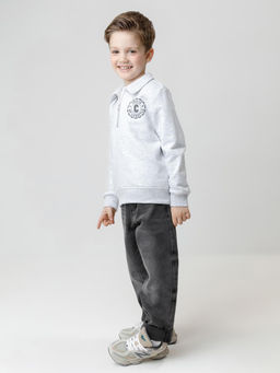 КР 302798/св.серый меланж к632 джемпер (свитшот) для мал