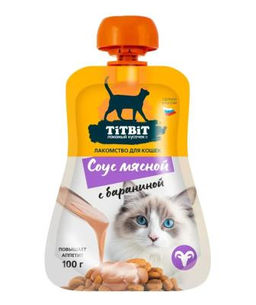 Титбит Соус мясной с бараниной для КОШЕК 100 г 1/12