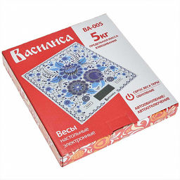 Весы настольные электронные ВАСИЛИСА ВА-005 "Гжель"