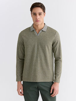 Polo Yaka Erkek Sweatshirt