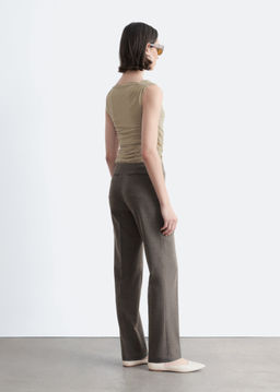 Pantalones con pliegues marcados entallados - H&m фото 7