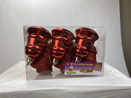 Новогоднее украшение на ёлку колокольчик , упаковка 6 игрушек