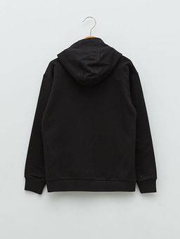 Kap??onlu Bask?l? Uzun Kollu Erkek ?ocuk Sweatshirt - Waikiki фото 2