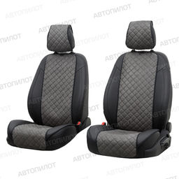 Алькантара Ромб - Модель №2 широкое сиденье (комплект из 2 шт)