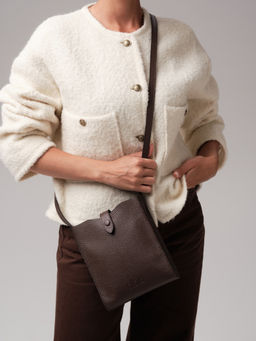 Кожаная сумка кросс-боди Leya DBR 30919 коричневый торф фото 2