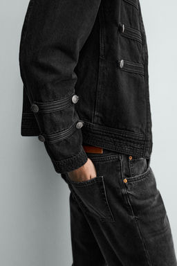 CHAQUETA DENIM ALAMARES BOTONES / Carb?n - Zara фото 7