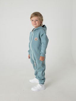 Комбинезон с клапаном и капюшоном Синяя дымка утепленный