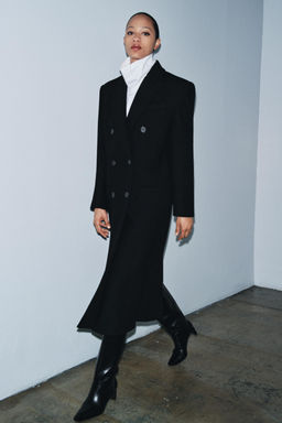 ZW COLLECTION LIMITED EDITION WOOL BLEND COAT - Zara фото 12