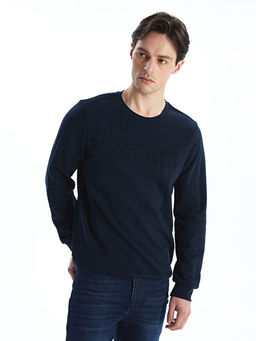 Bisiklet Yaka Uzun Kollu Erkek Sweatshirt - Waikiki фото 4