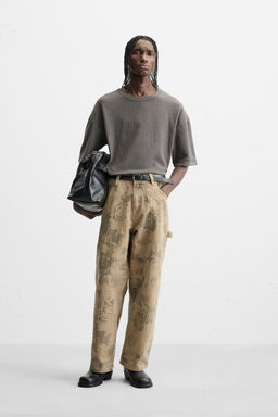 WASHED TEXTURED KNIT T-SHIRT - Zara фото 9