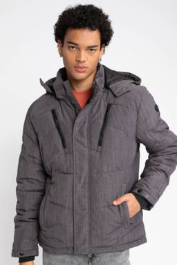 Is? Yal?t?ml? Sisme Mont C?kar?labilir Kapusonlu Polar Astarl? Su Gecirmez