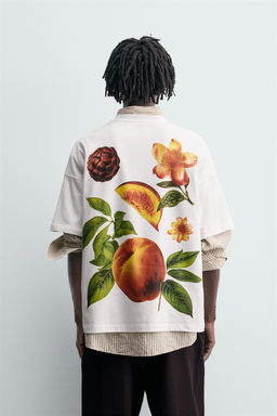 PEACH PRINT T-SHIRT - Zara фото 3