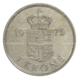 1 крона 1975 года Дания