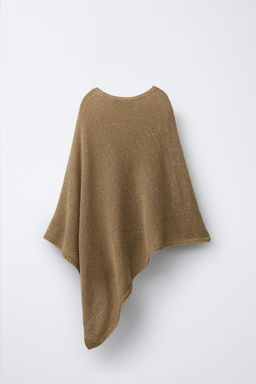 KNIT CAPE WITH SEQUINS - Zara фото 2