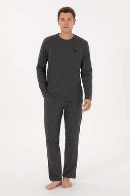 Erkek Antrasit Melanj Pijama Tak_m_