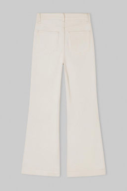 Ekru Yuksek Bel Orta Esnek Ispanyol Paca Flare Jeans TWOSS26JE00253 - Trendyolmilla фото 6