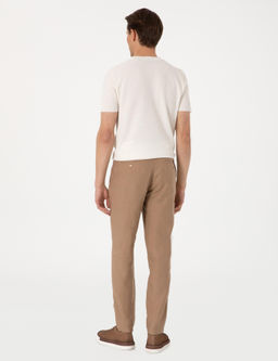 Kahverengi Carrot Fit Keten Kanvas Pantolon - Pierre cardin фото 4