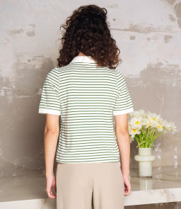 Футболка #КТ1002 (3), зелёный, молочный