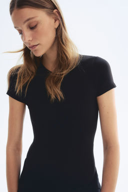 Body de manga corta en microfibra - H&m фото 6