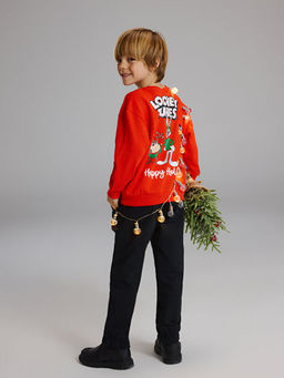 Bugs Bunny Bask?l? Erkek ?ocuk Kal?n Sweatshirt