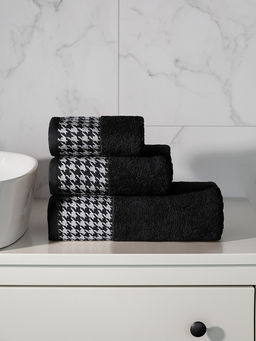 Полотенце для лица 50x90 черный махровая ткань