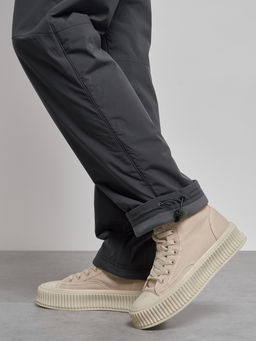 Брюки утепленные спортивные с высокой посадкой женские зимние серого цвета 7141Sr - Colannia фото 17