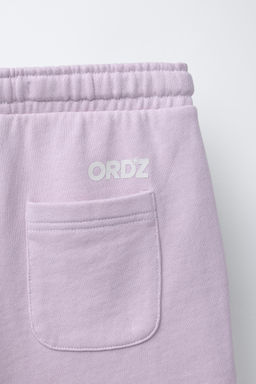 BERMUDA FELPA GARMENT DYE LOGO / Lila claro - Zara фото 4