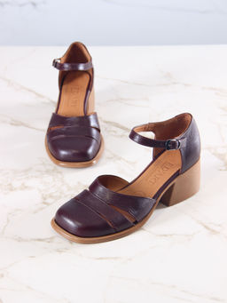 Босоножки 5032.23663be.Бордовый +коричневый