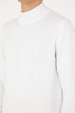 Мужской белый базовый свитер - U.s. polo assn фото 7