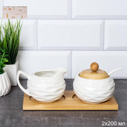 Набор для специй 2 предмета / S239 /уп 32/ на деревянной подставке