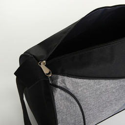 Сумка спортивная на молнии, длинный ремень, цвет чёрный/серый - Simaland фото 4